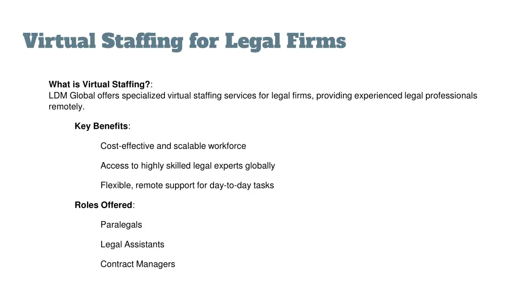 virtual staffing for legal firms