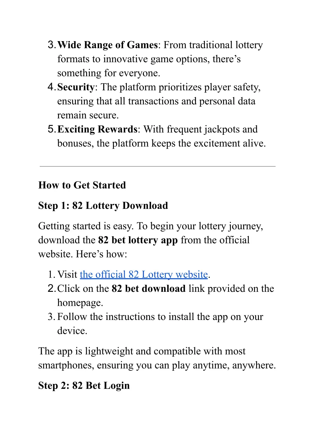 3 wide range of games from traditional lottery