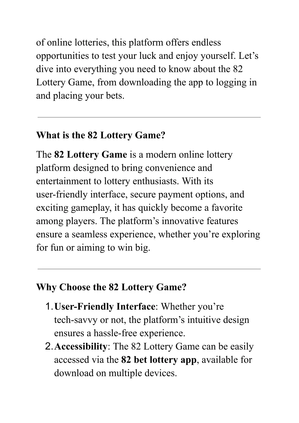 of online lotteries this platform offers endless
