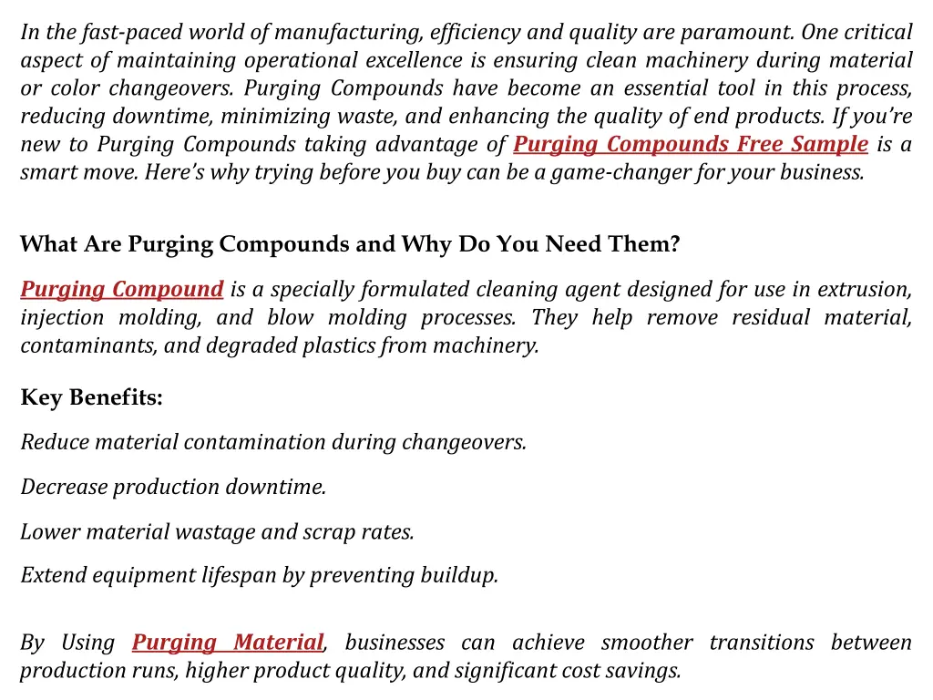 in the fast paced world of manufacturing