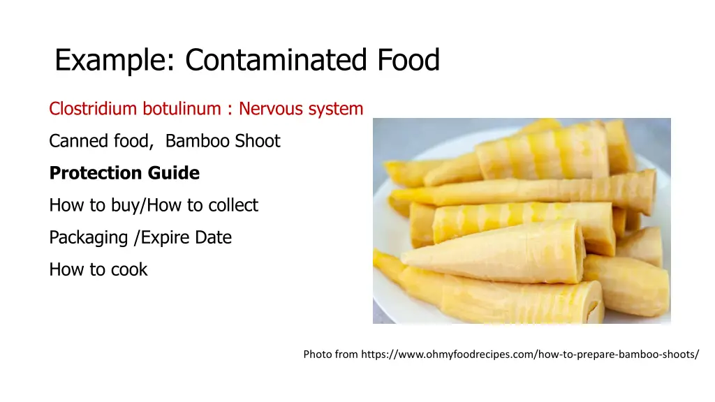 example contaminated food