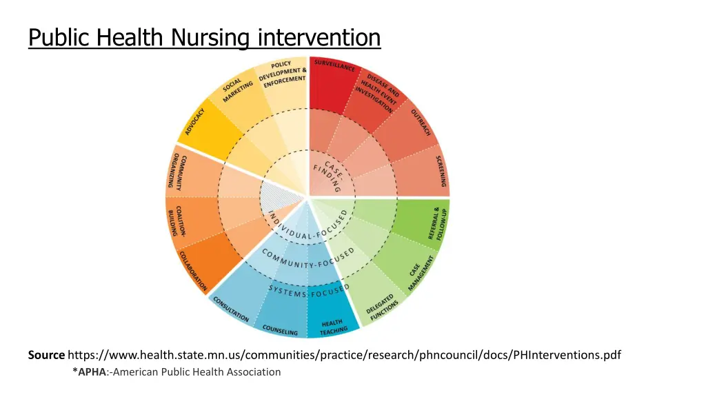 public health nursing intervention