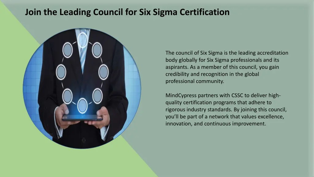 join the leading council for six sigma