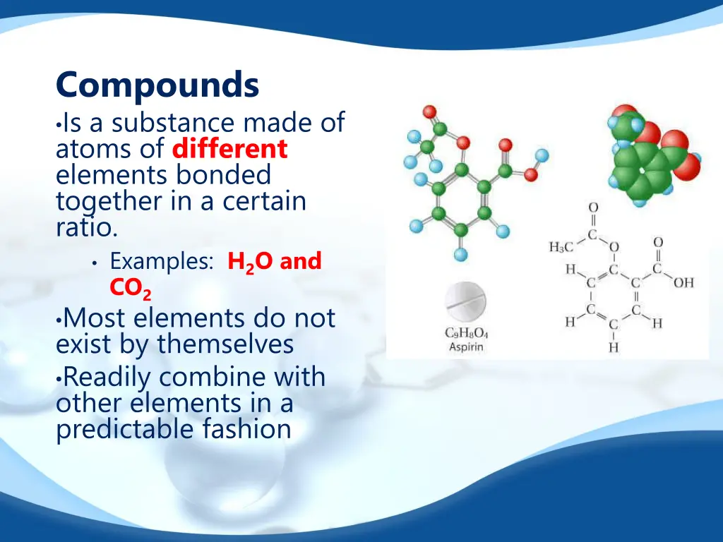 compounds is a substance made of atoms