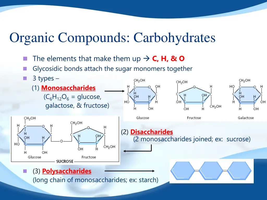 organic compounds carbohydrates