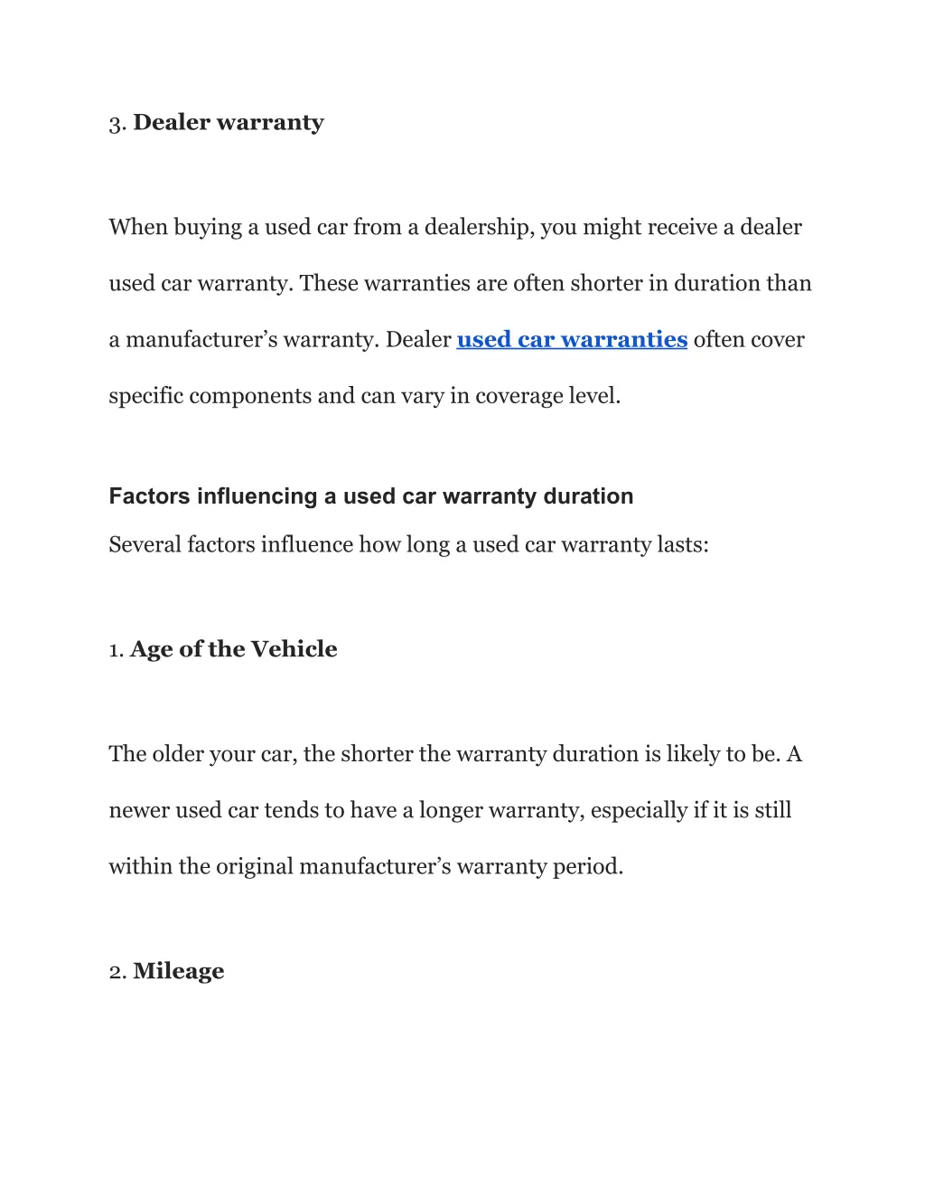 3 dealer warranty
