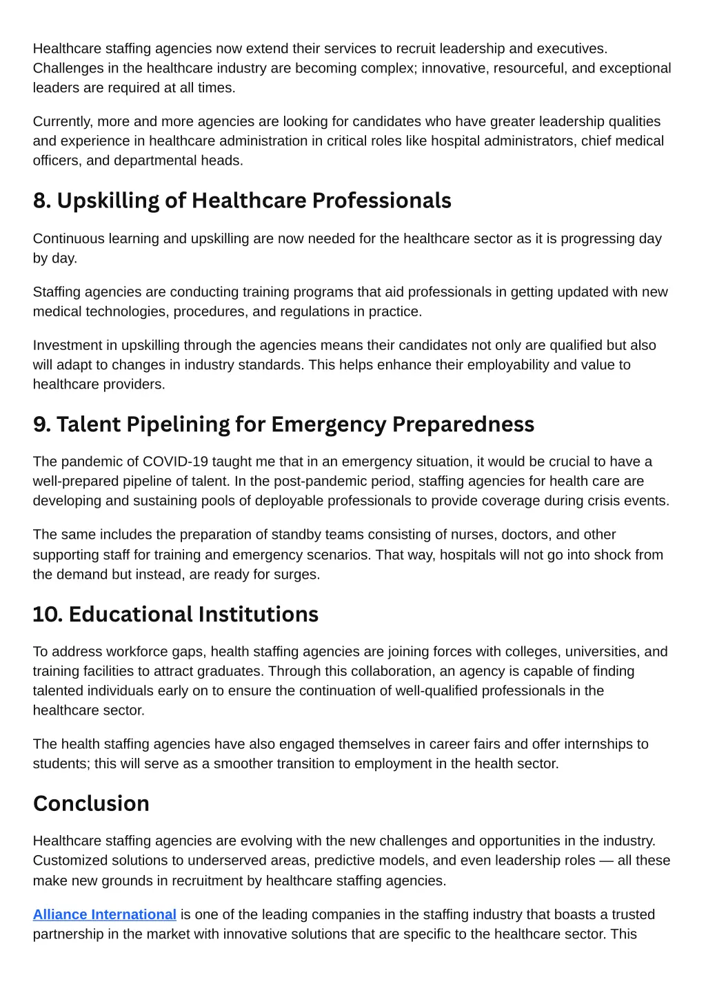 healthcare staffing agencies now extend their