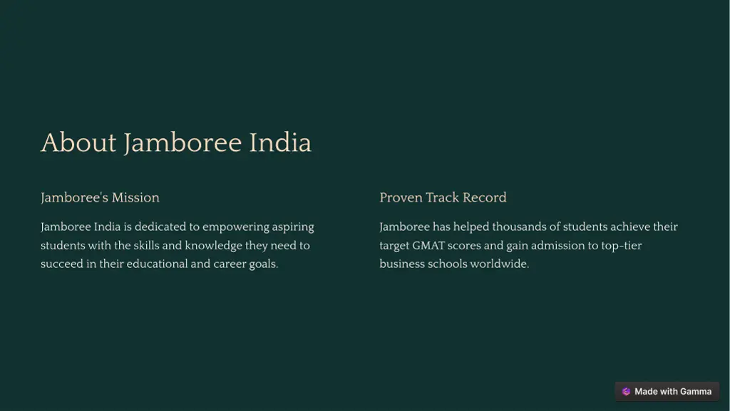 about jamboree india