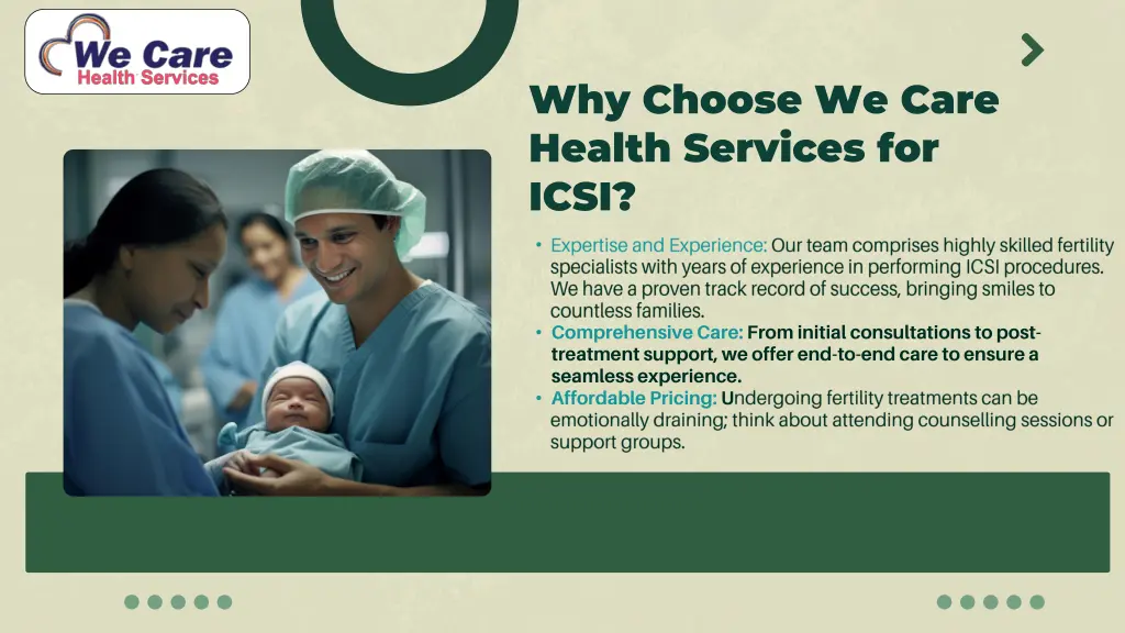 why choose we care health services for icsi
