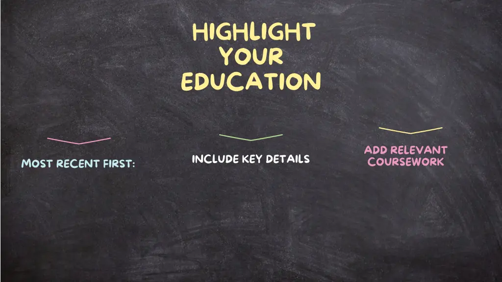 highlight your education