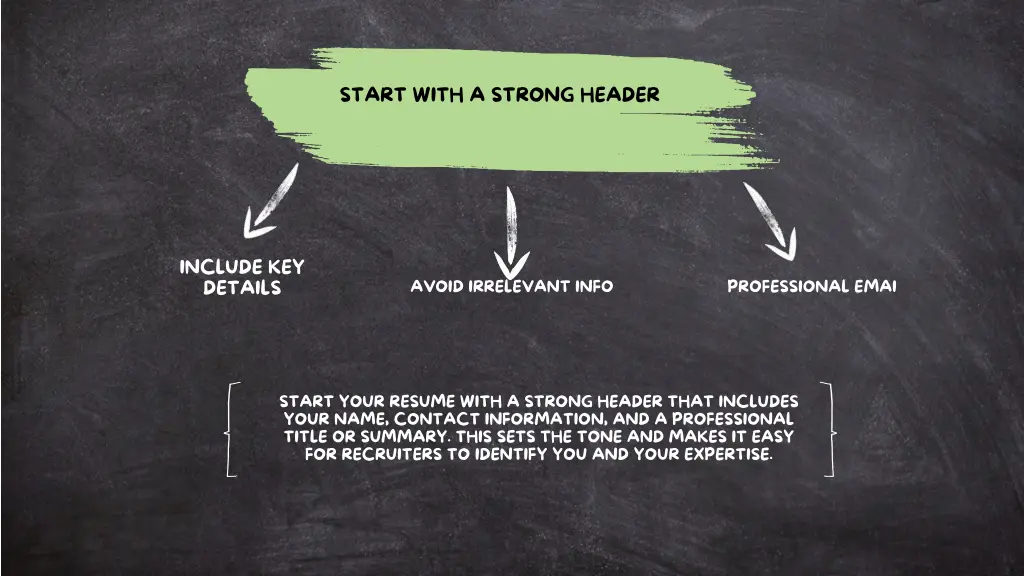 start with a strong header