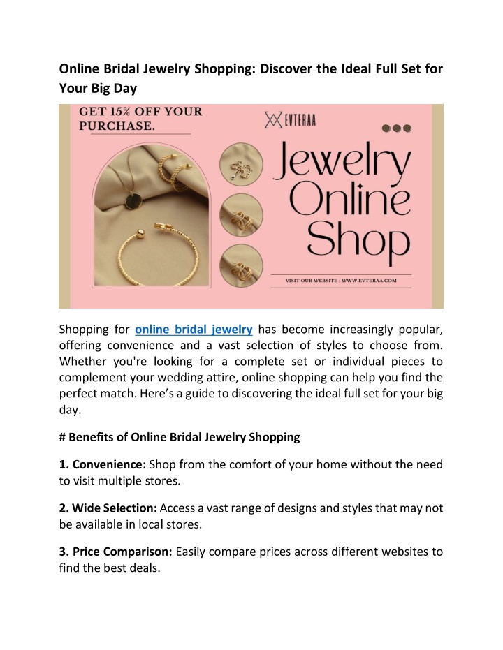 online bridal jewelry shopping discover the ideal