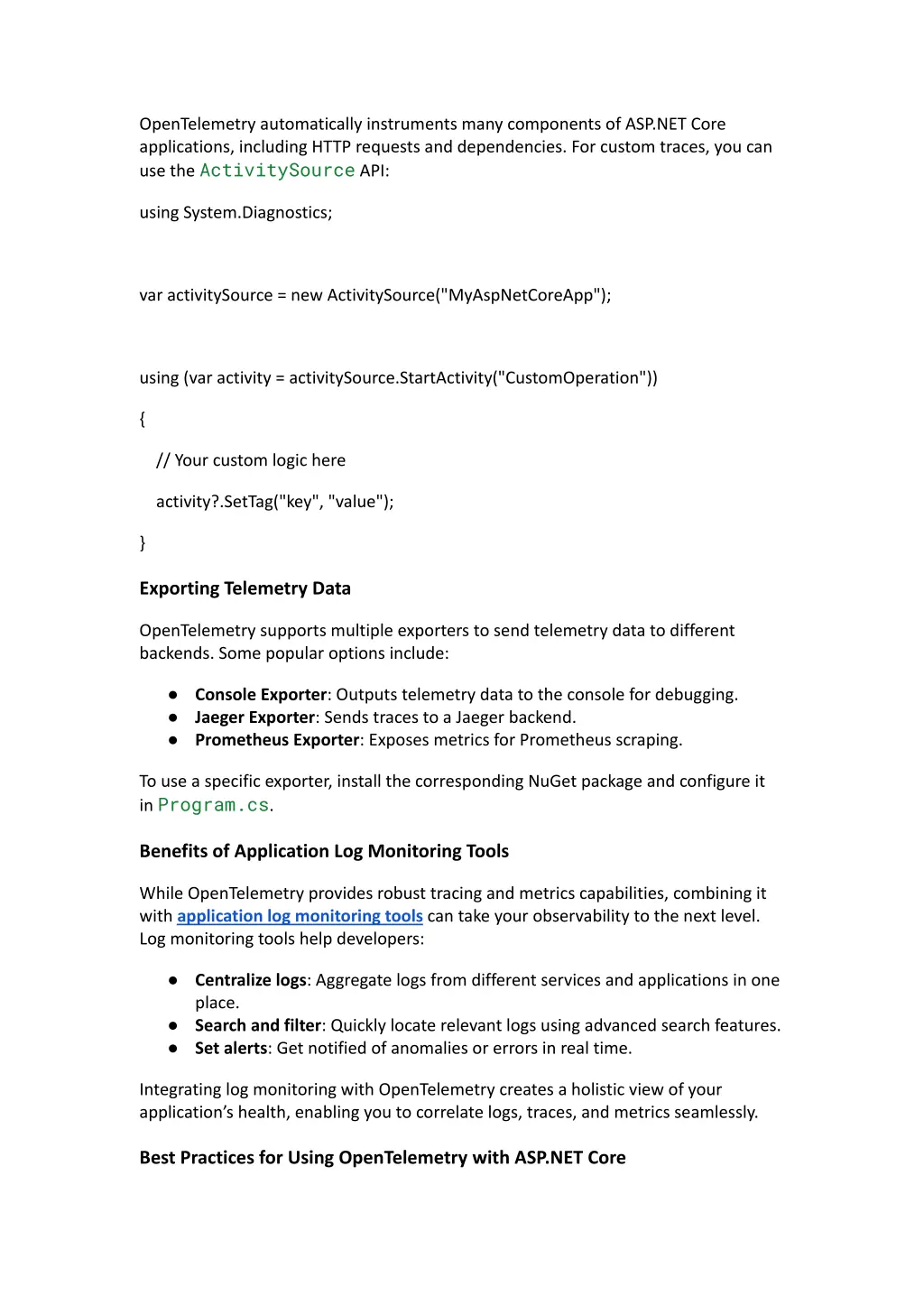 opentelemetry automatically instruments many