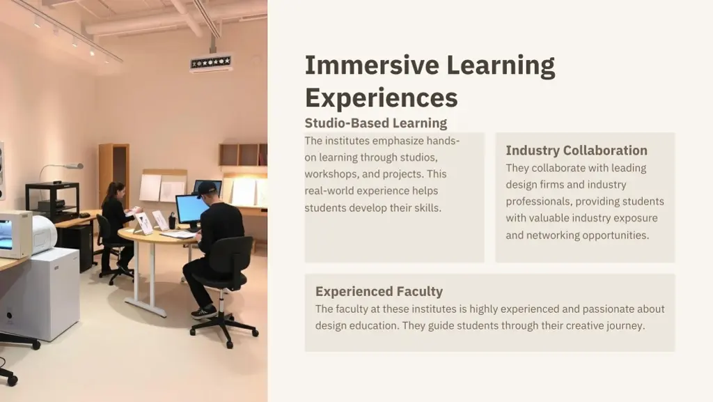 immersive learning experiences studio based