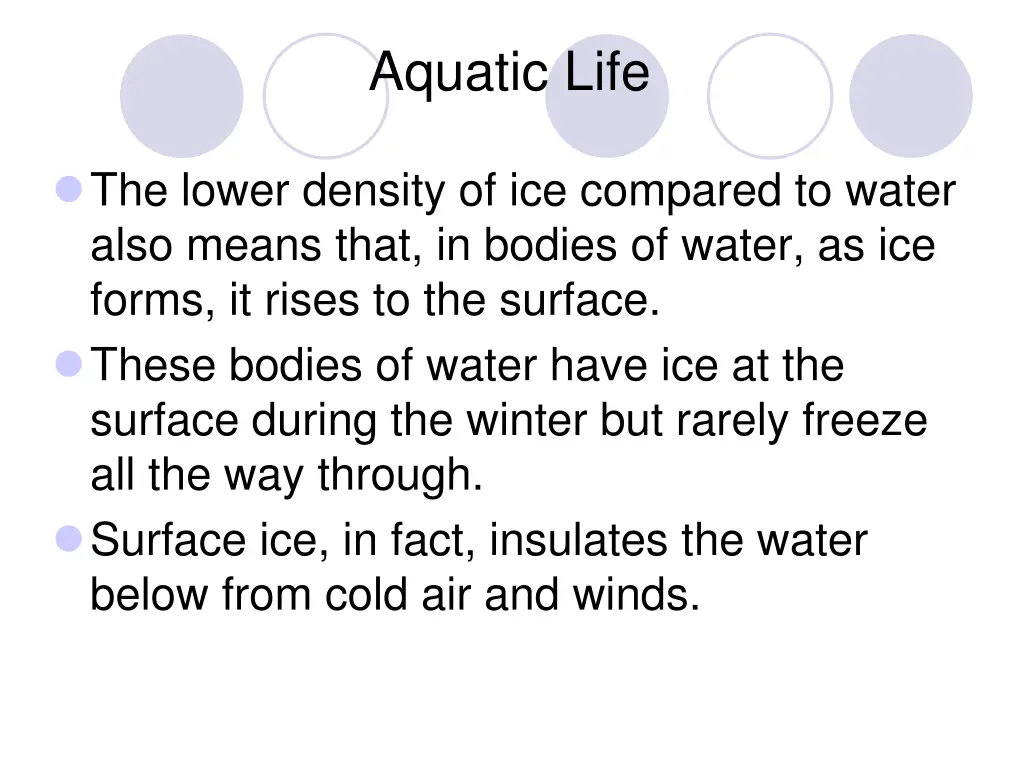 aquatic life