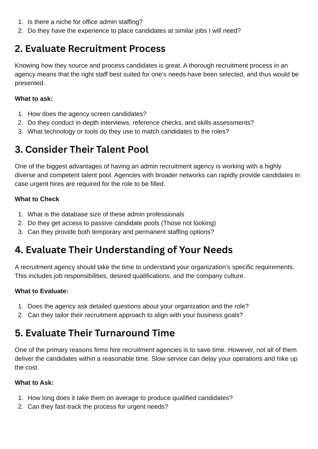 1 is there a niche for office admin staffing