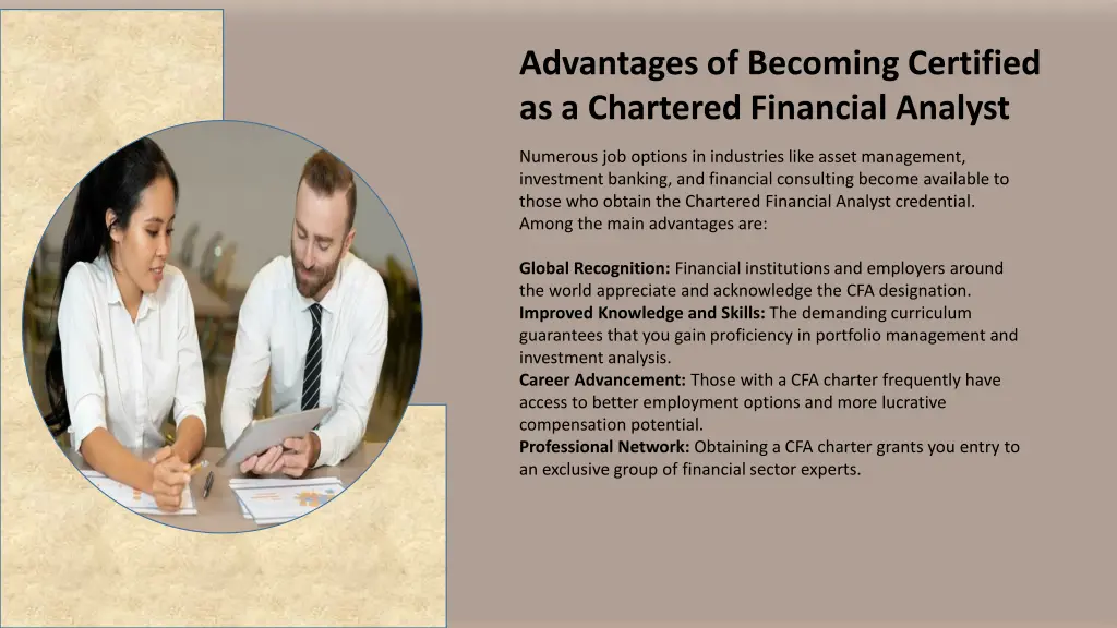 advantages of becoming certified as a chartered