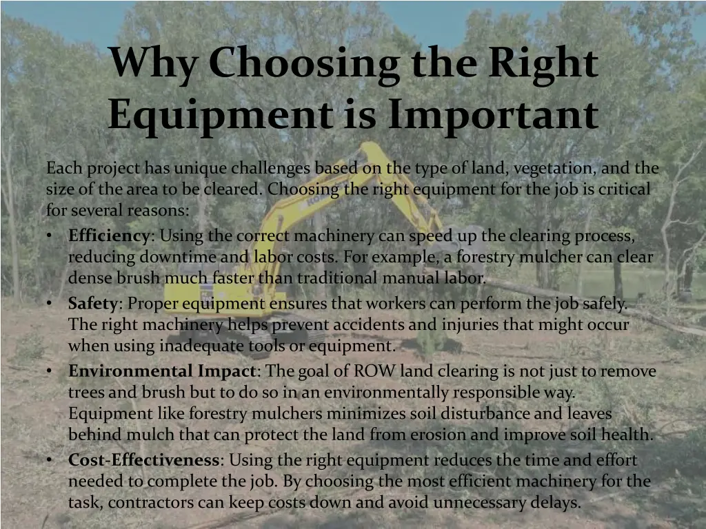 why choosing the right equipment is important