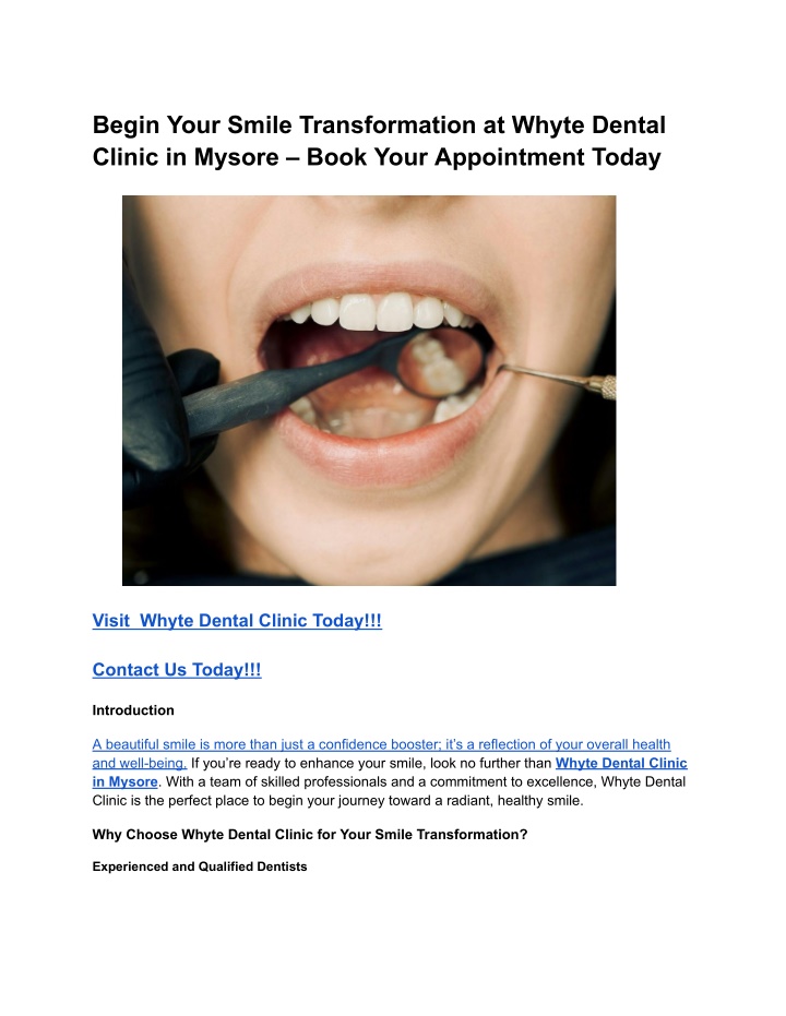 begin your smile transformation at whyte dental