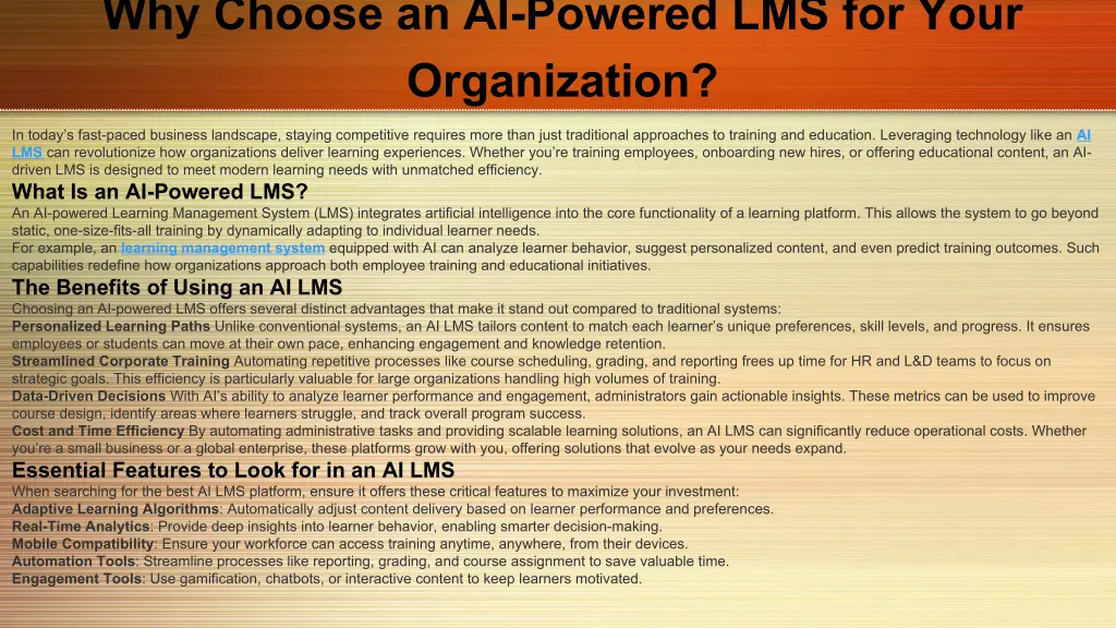 why choose an ai powered lms for your organization 1