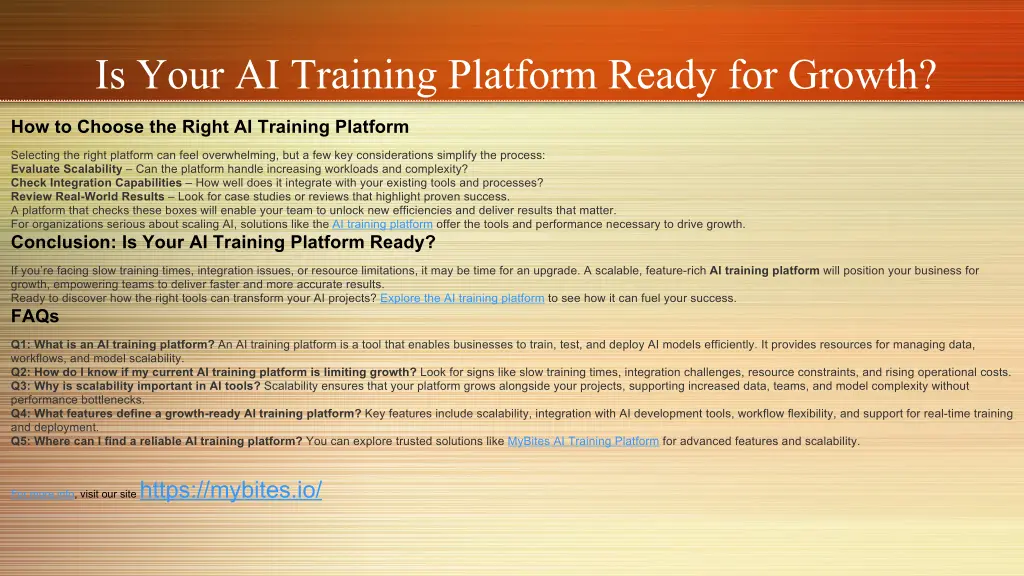 is your ai training platform ready for growth 2