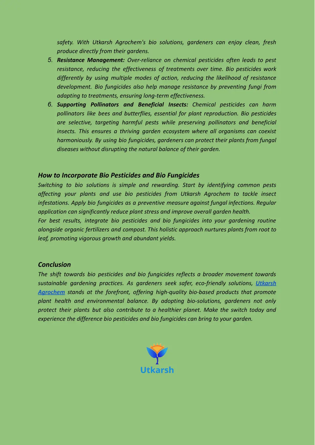 safety with utkarsh agrochem s bio solutions