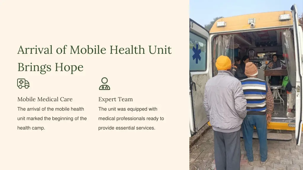 arrival of mobile health unit brings hope