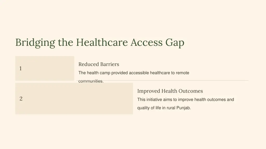 bridging the healthcare access gap
