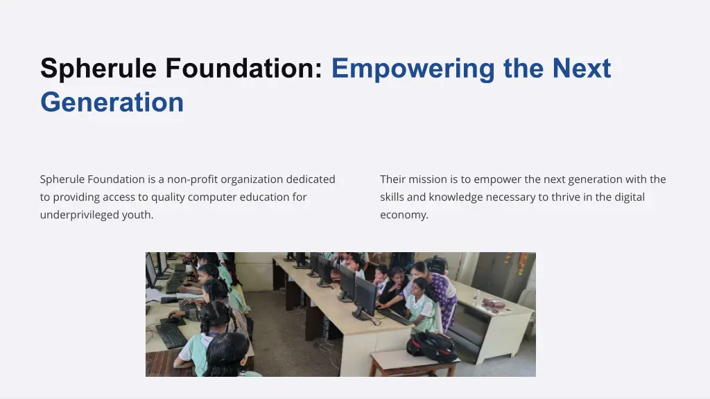 spherule foundation empowering the next generation