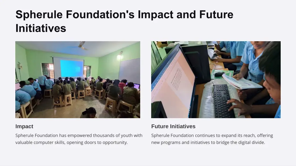 spherule foundation s impact and future