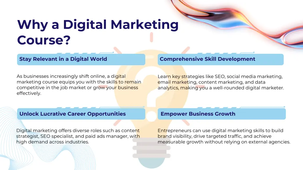 why a digital marketing course