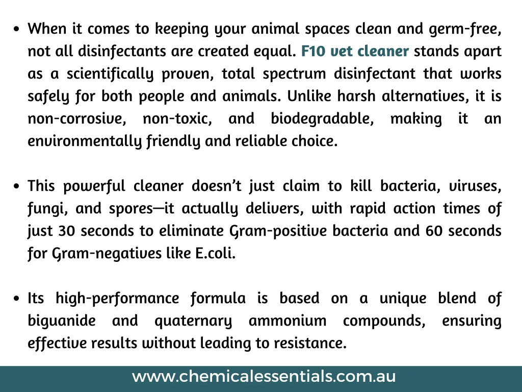 when it comes to keeping your animal spaces clean