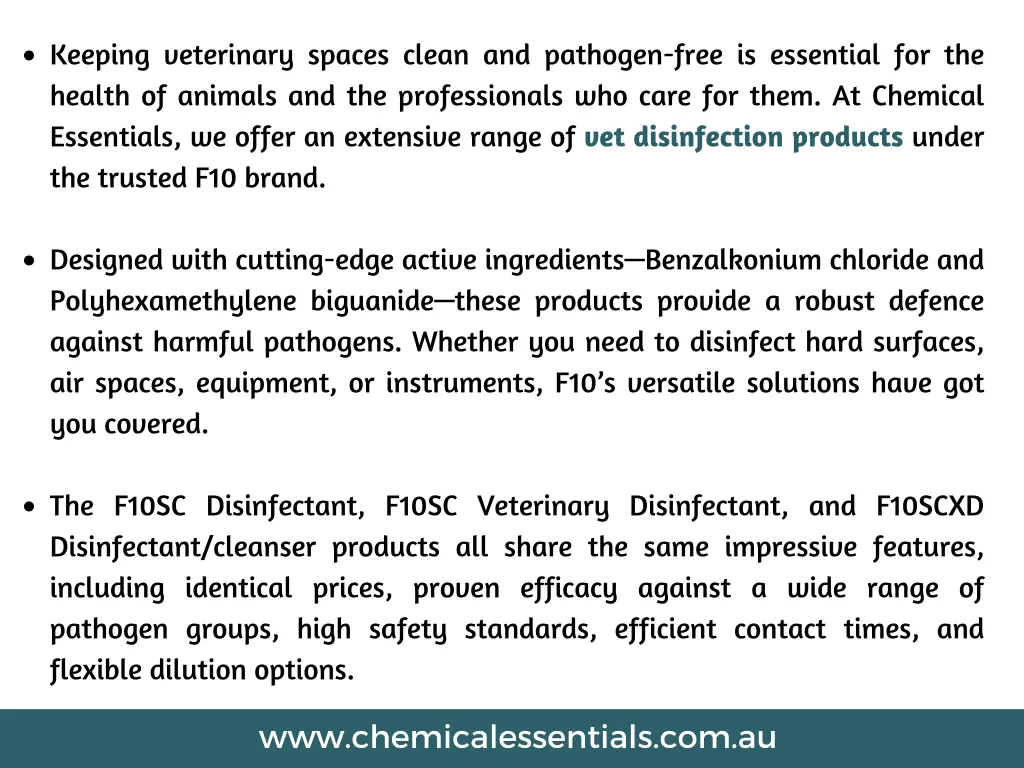 keeping veterinary spaces clean and pathogen free