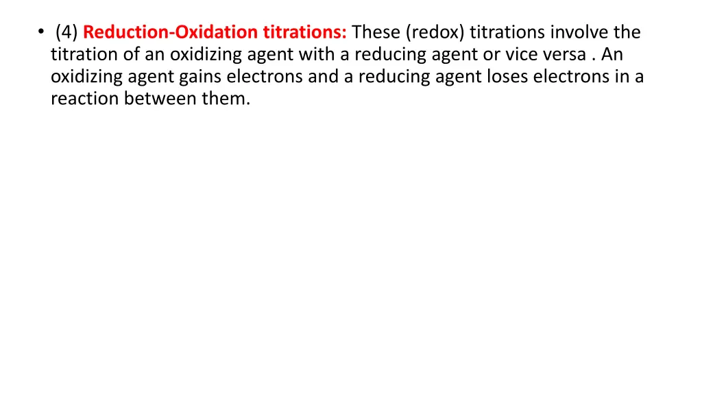 4 reduction oxidation titrations these redox