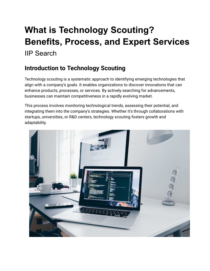 what is technology scouting benefits process