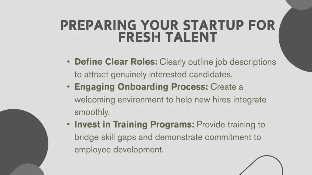 preparing your startup for fresh talent