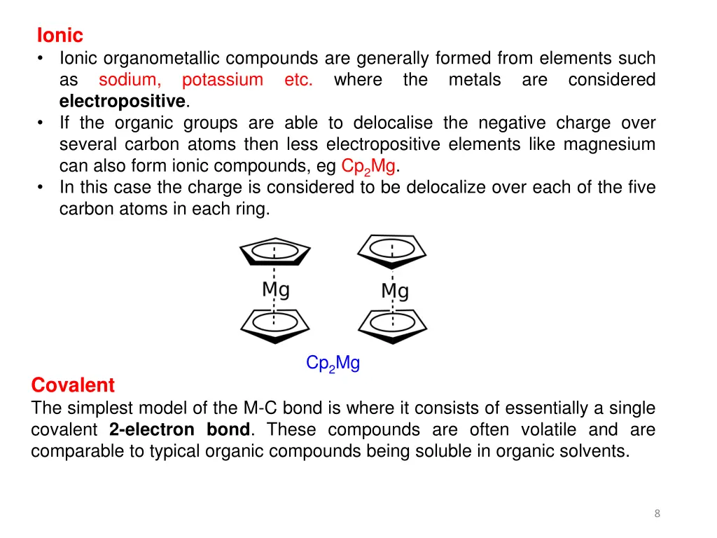 ionic ionic organometallic compounds