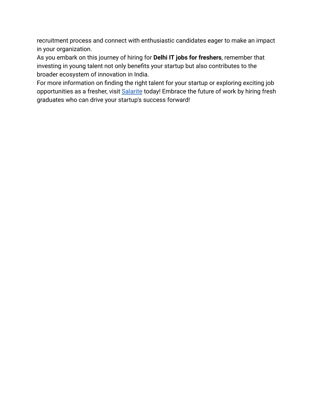 recruitment process and connect with enthusiastic