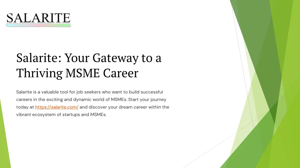 salarite your gateway to a thriving msme career