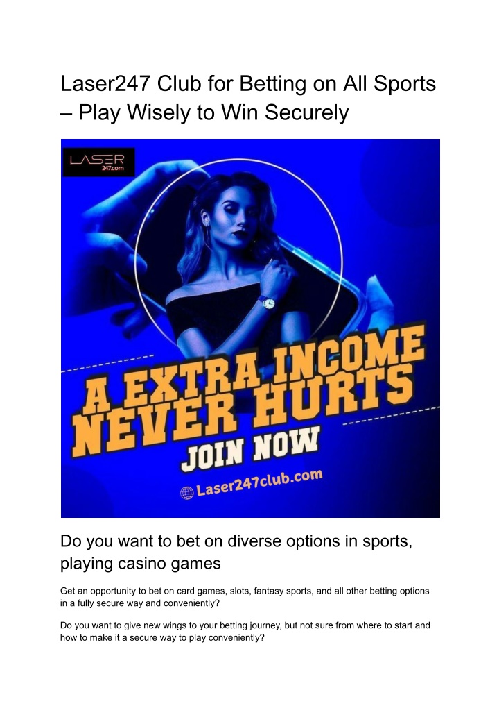 laser247 club for betting on all sports play