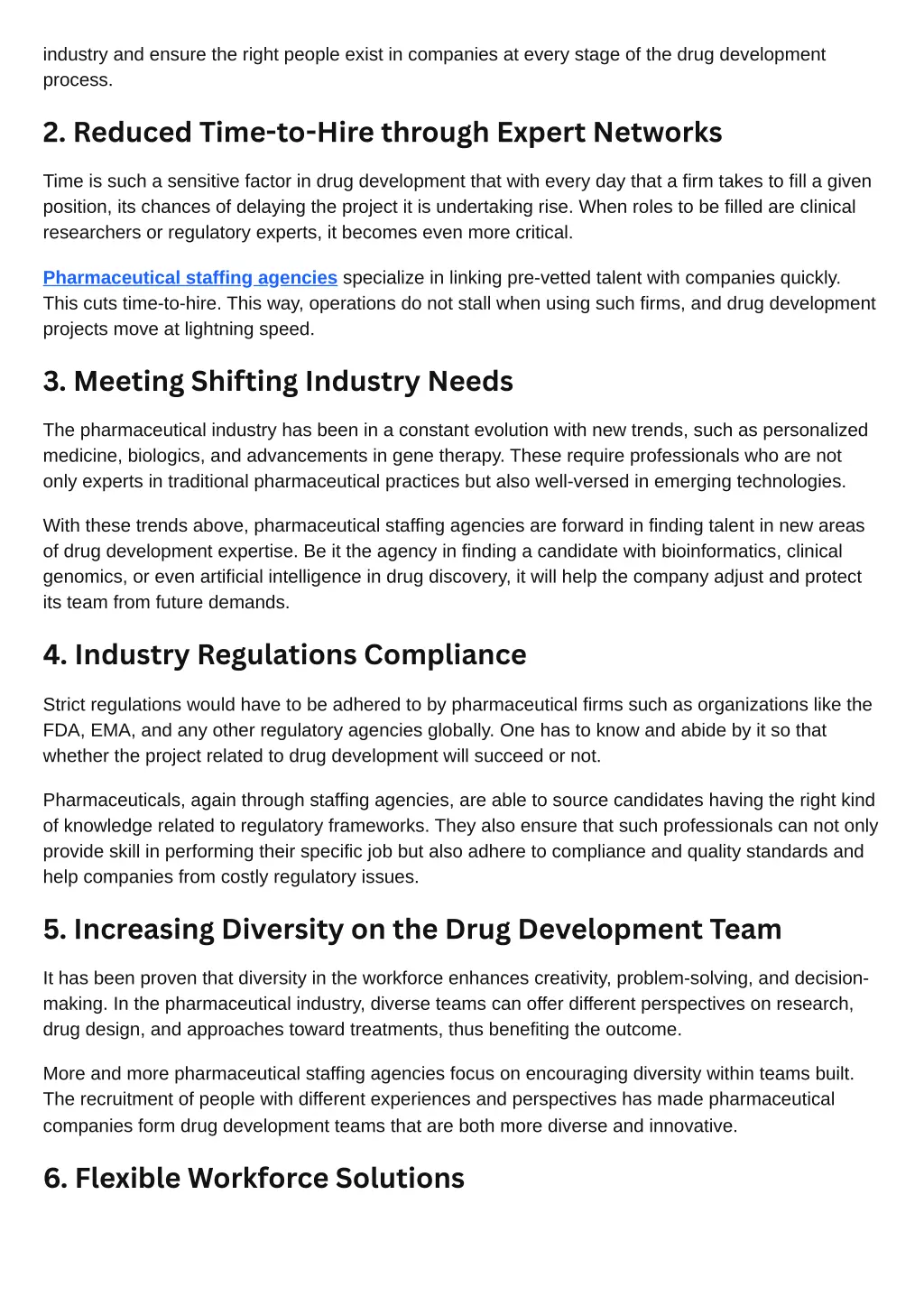 industry and ensure the right people exist