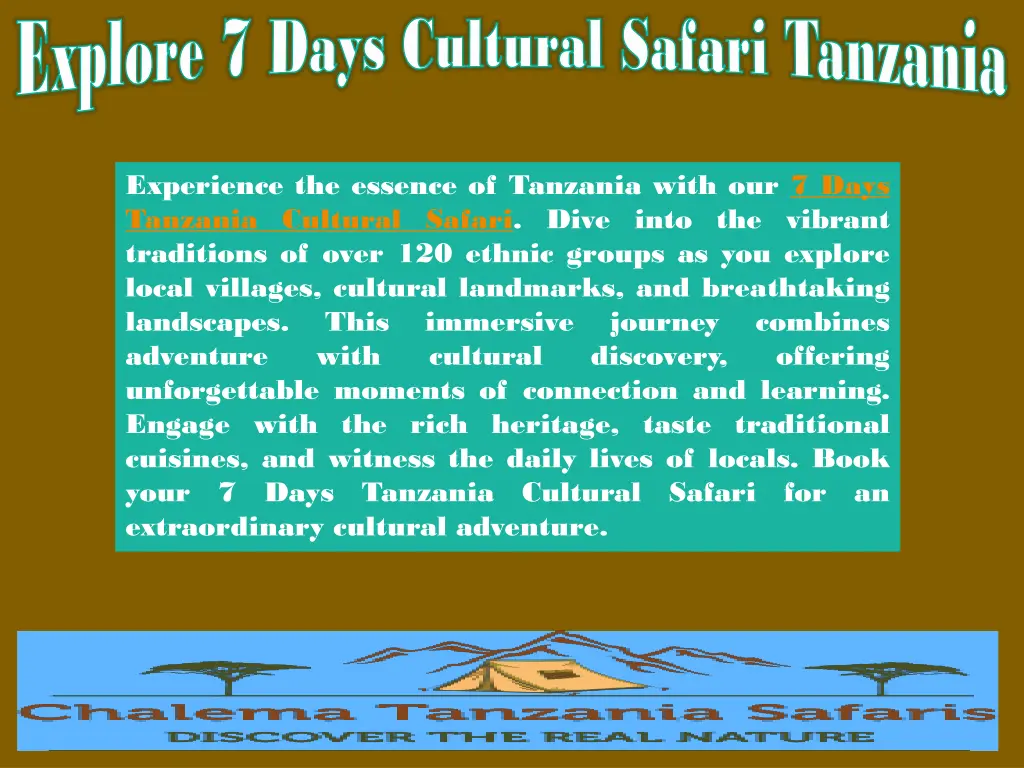 explore 7 days cultural safari tanzania explore 3