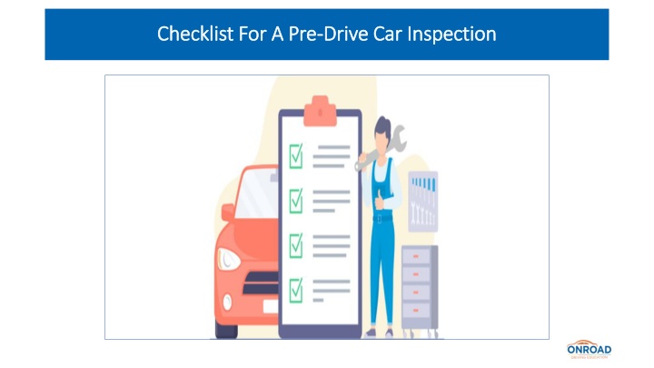 checklist for a pre checklist for a pre drive