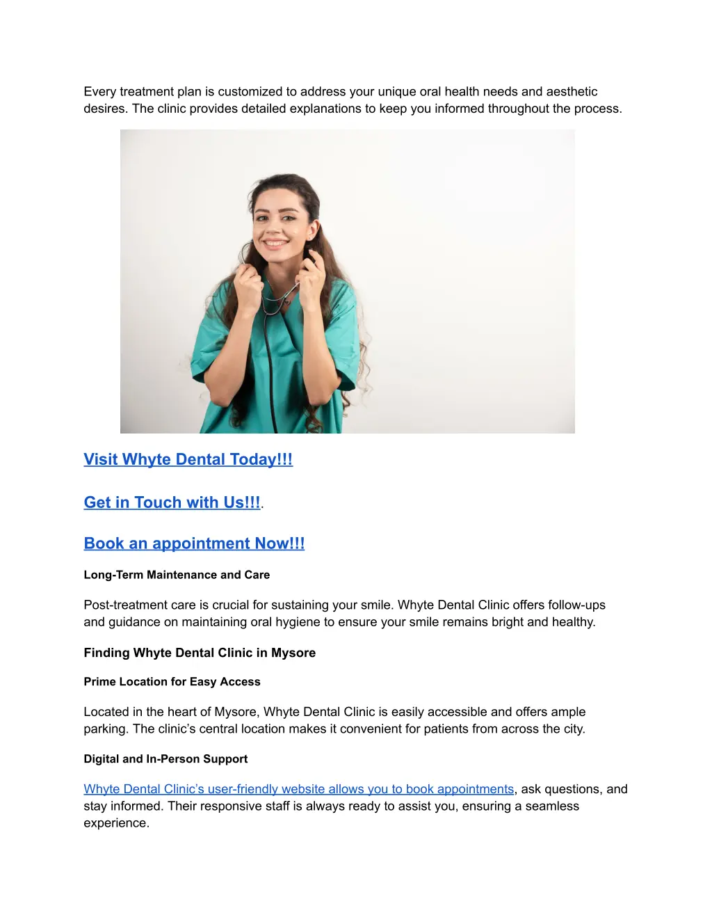 every treatment plan is customized to address
