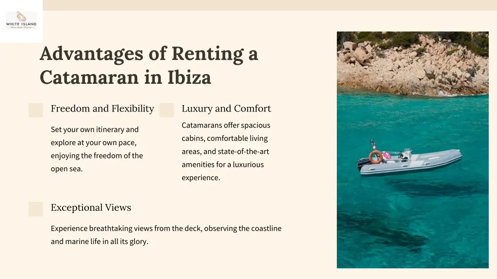 advantages of renting a catamaran in ibiza