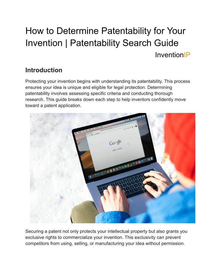 how to determine patentability for your invention