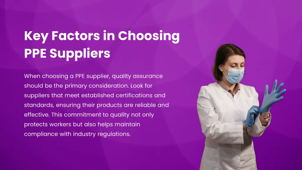 key factors in choosing ppe suppliers
