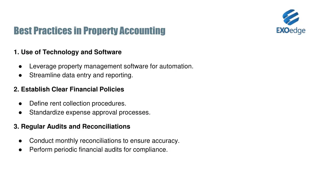 best practices in property accounting