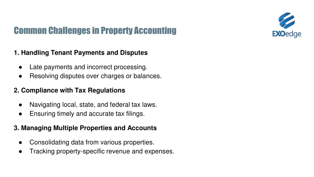 common challenges in property accounting