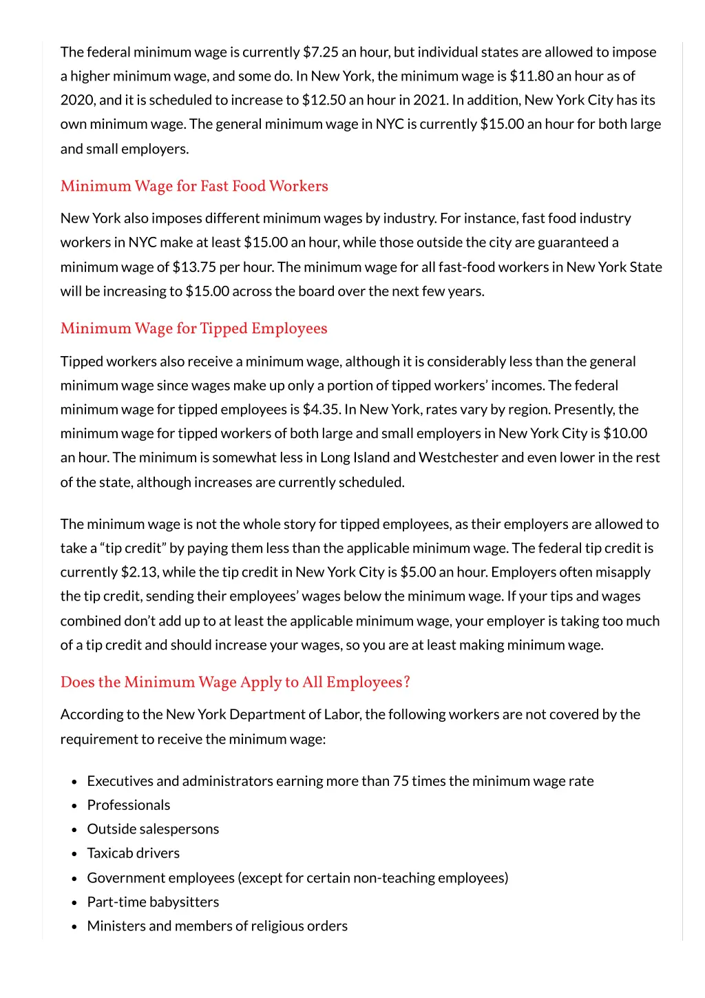 the federal minimum wage is currently